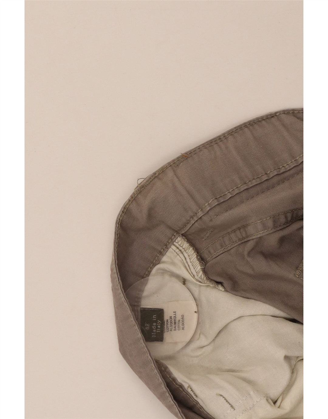 ERMENEGILDO ZEGNA Gerade Freizeithose für Herren, W42, L30, graue Baumwolle