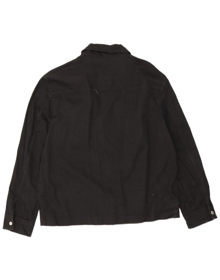 Zara Herren Bomberjacke UK 42 XL Schwarz Baumwolle