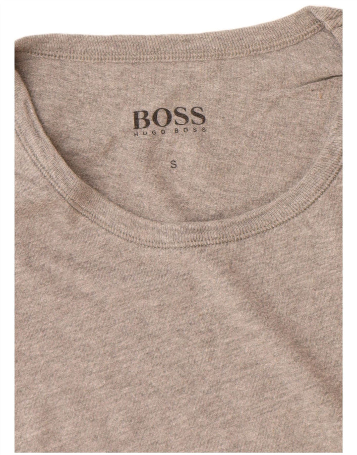 Hugo Boss Herren T-Shirt Top Small Grau Baumwolle