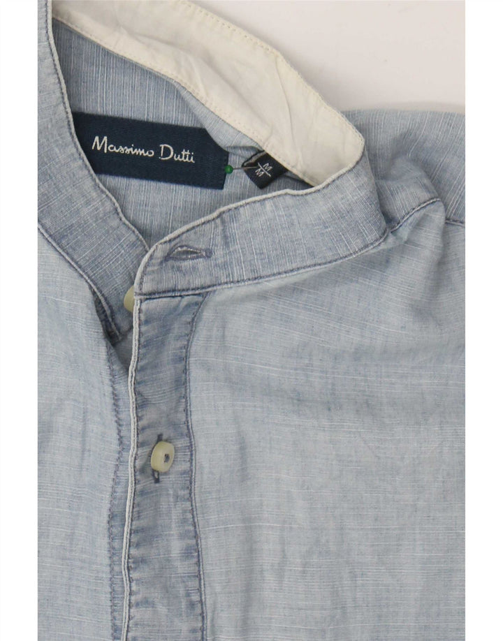 Massimo Dutti Herrenhemd Mittelblau