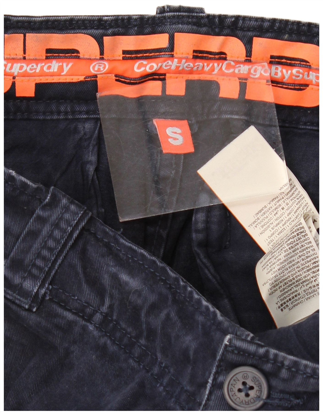 SUPERDRY Herren-Cargo-Shorts, Größe S, Größe W29, Marineblau, Baumwolle