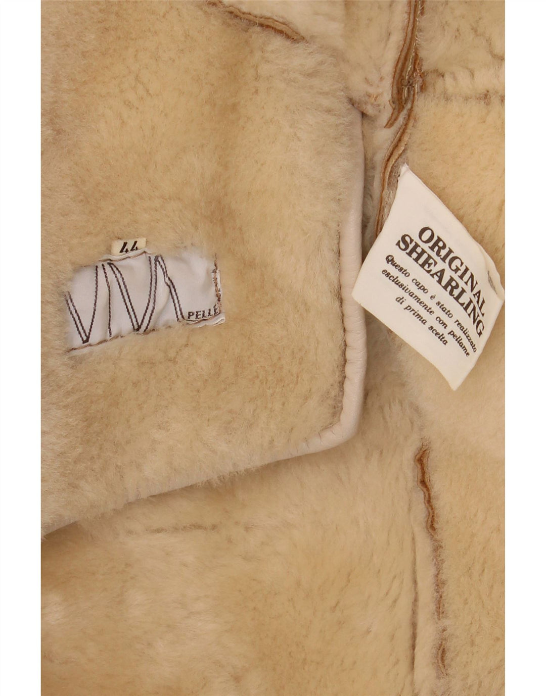 Vintage Damen Übergroßer Lammfellmantel IT 44 Mittelbraunes Lammfell