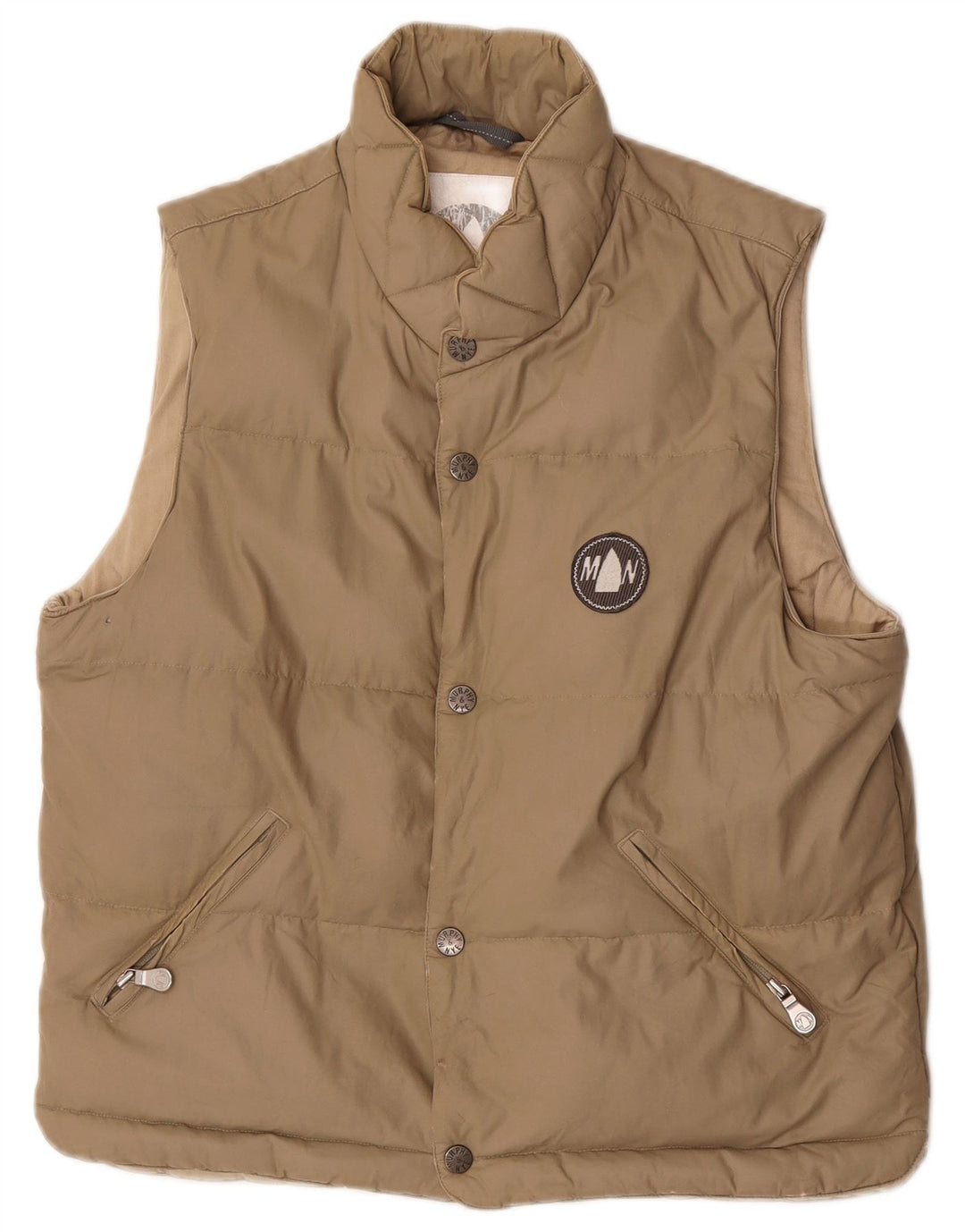 Murphy & Nye Herren Wattierte Weste UK 36 Small Beige Nylon