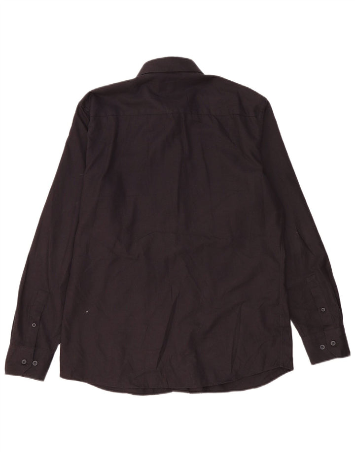Massimo Dutti Herrenhemd, groß, aus schwarzer Baumwolle