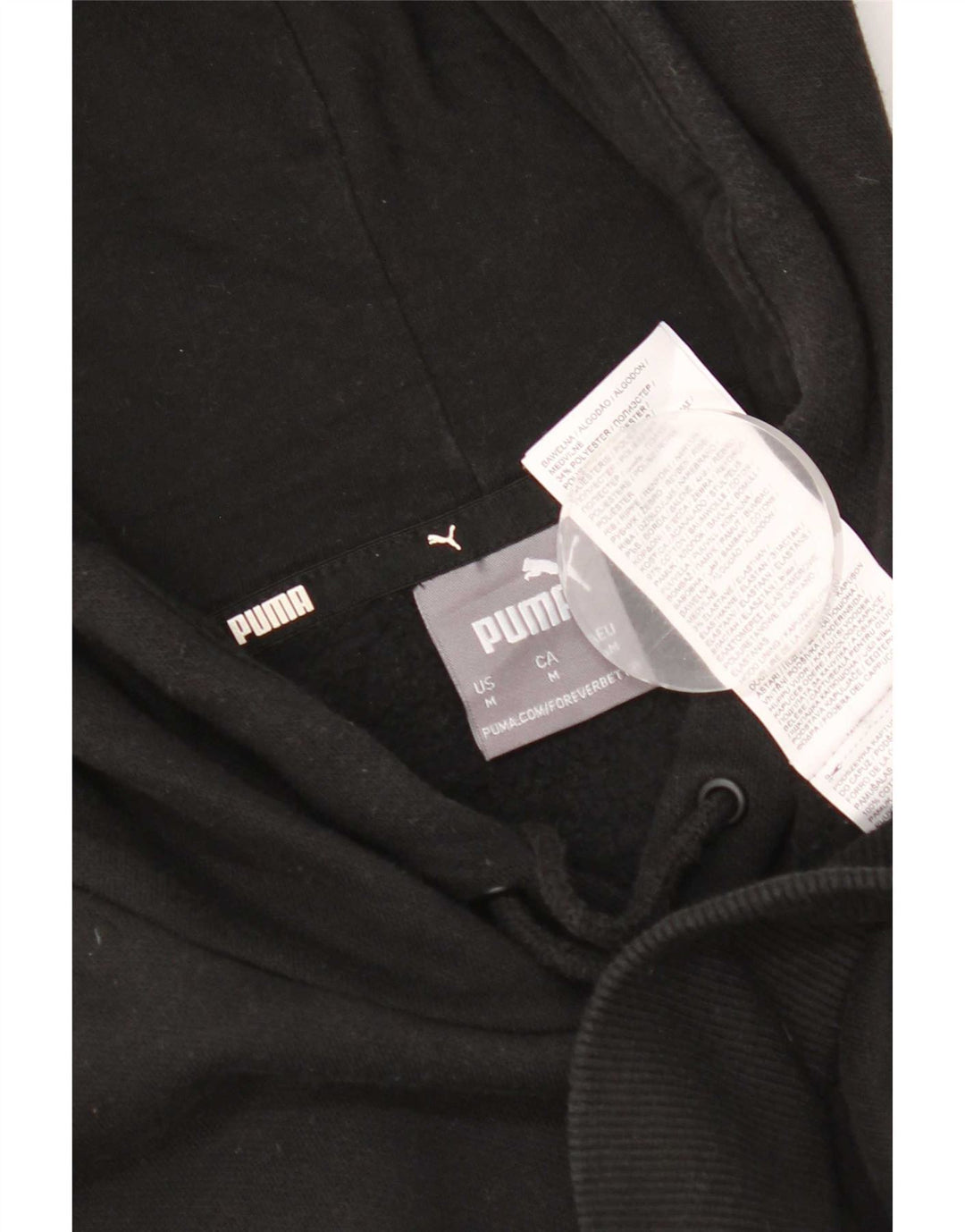 Puma Herren Grafik-Hoodie-Pullover aus mittelschwarzer Baumwolle