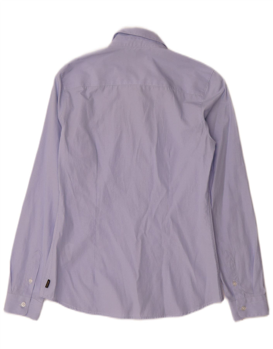 Musto Damenhemd UK 8 Small Blaue Nadelstreifen-Baumwolle