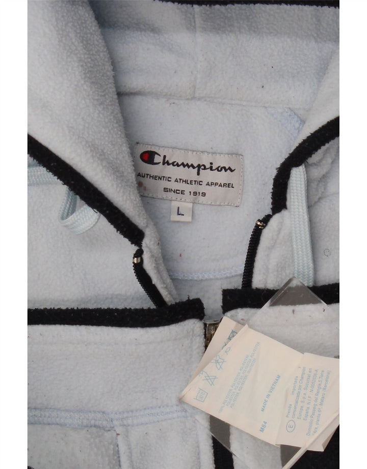 CHAMPION Fleecejacke mit Kapuze für Damen, UK 16, Größe L, Blau, Farbblock