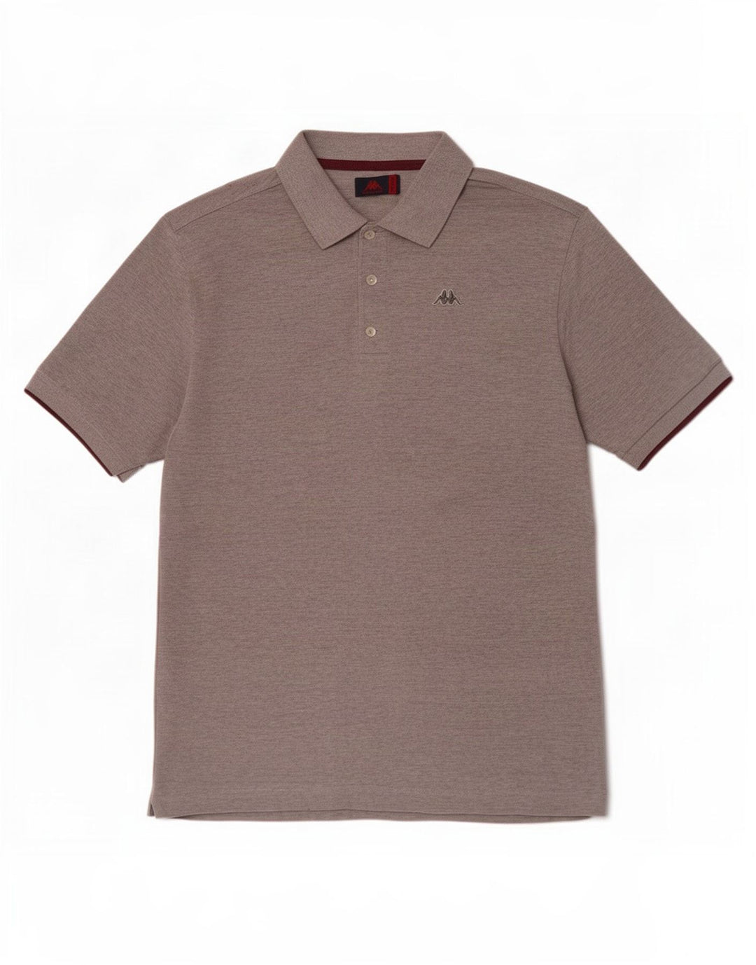 Kappa Herren-Poloshirt aus mittelgrau gefleckter Baumwolle