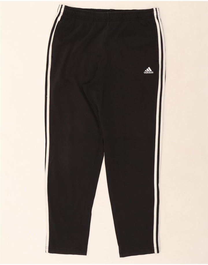 Adidas Herren-Trainingshose XL, schwarze Baumwolle