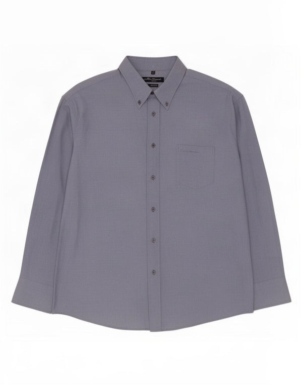 Ben Sherman Herren Oxford-Hemd 2XL Blaue Baumwolle
