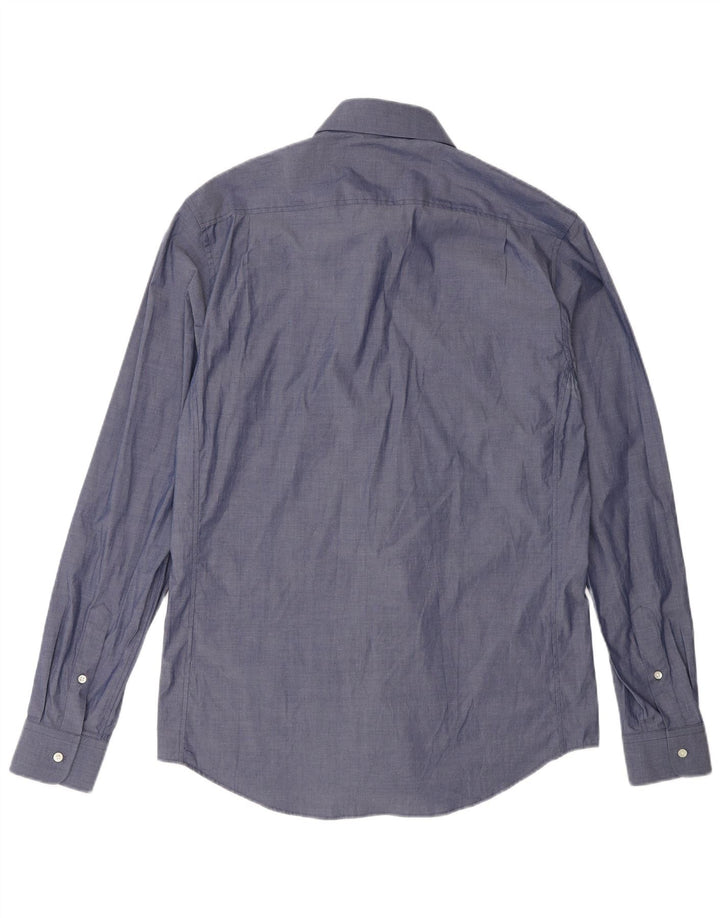 Reiss Herrenhemd aus mittelblauer Baumwolle in Marineblau