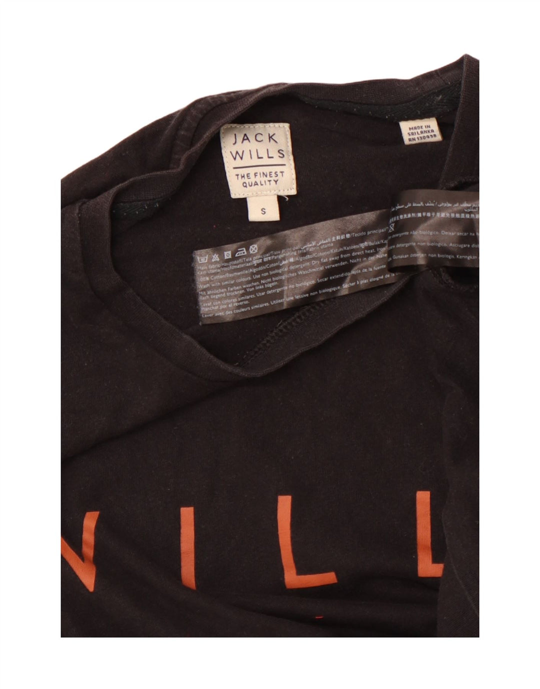 JACK WILLS Herren-T-Shirt mit Grafik, Größe S, Schwarz, Baumwolle