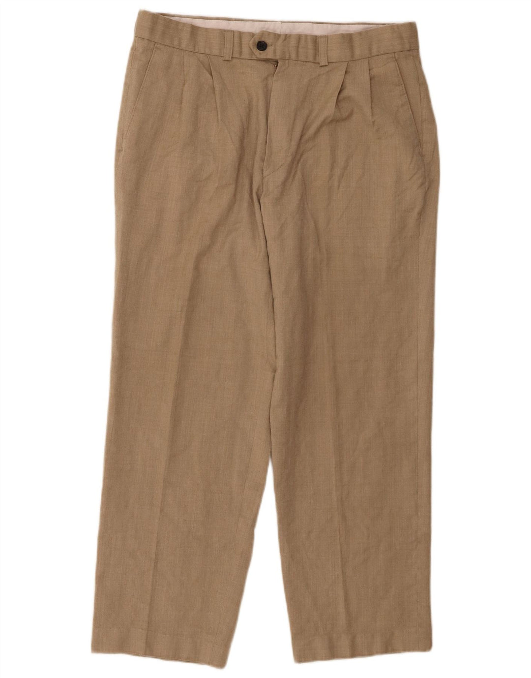 Marks & Spencer Herren St. Michael Crop Pegged Anzughose W32 L26 Beige