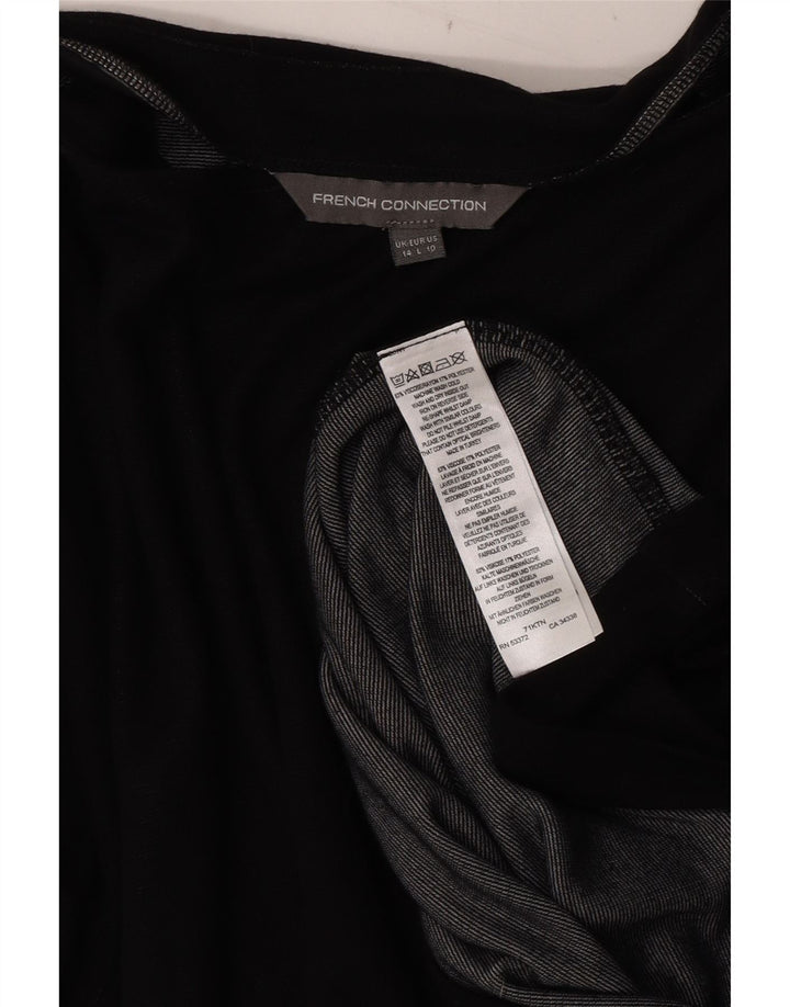 French Connection Damen-Etuikleid, Größe 44, Schwarz, Farbblock