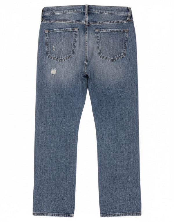Replay Grafik-Cropped-Jeans für Mädchen, 11–12 Jahre, W25, L24, Blau, Baumwolle