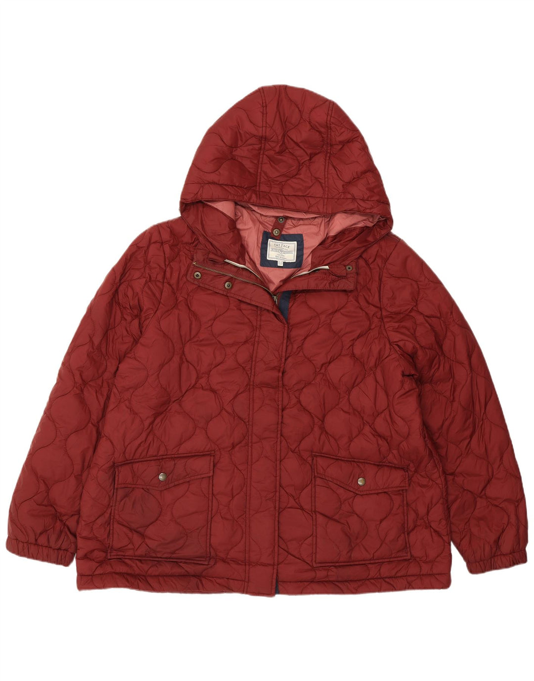 FAT FACE Damen Steppjacke mit Kapuze, UK 20 2XL, Burgunderrot, Polyester