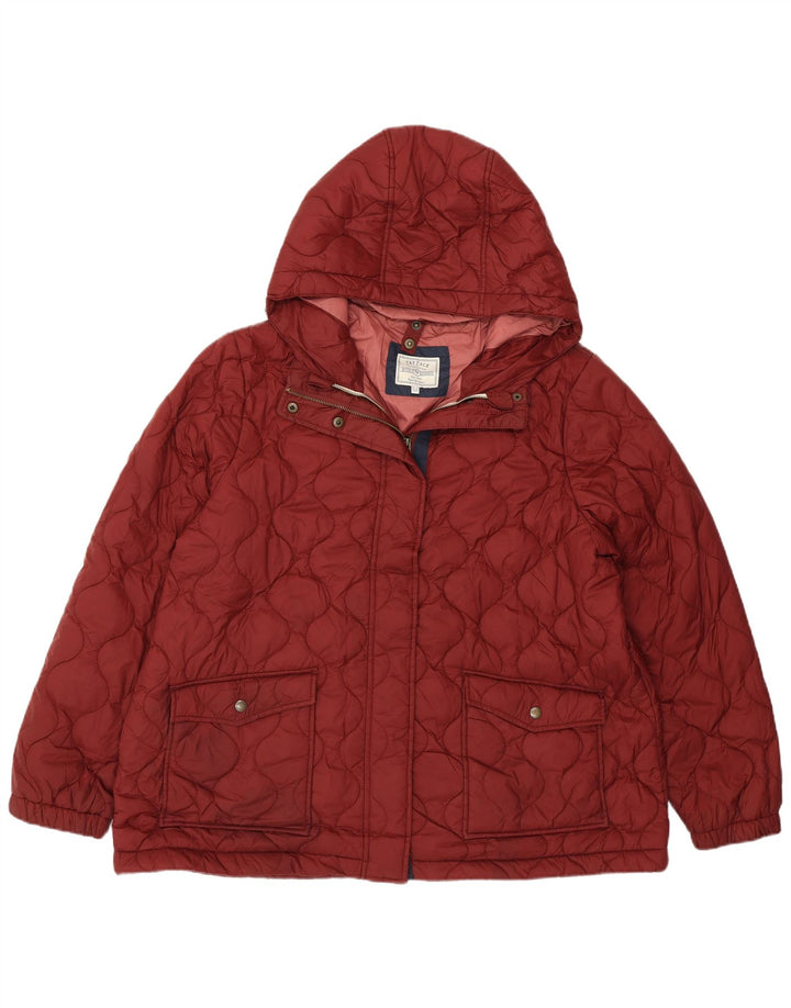FAT FACE Damen Steppjacke mit Kapuze, UK 20 2XL, Burgunderrot, Polyester