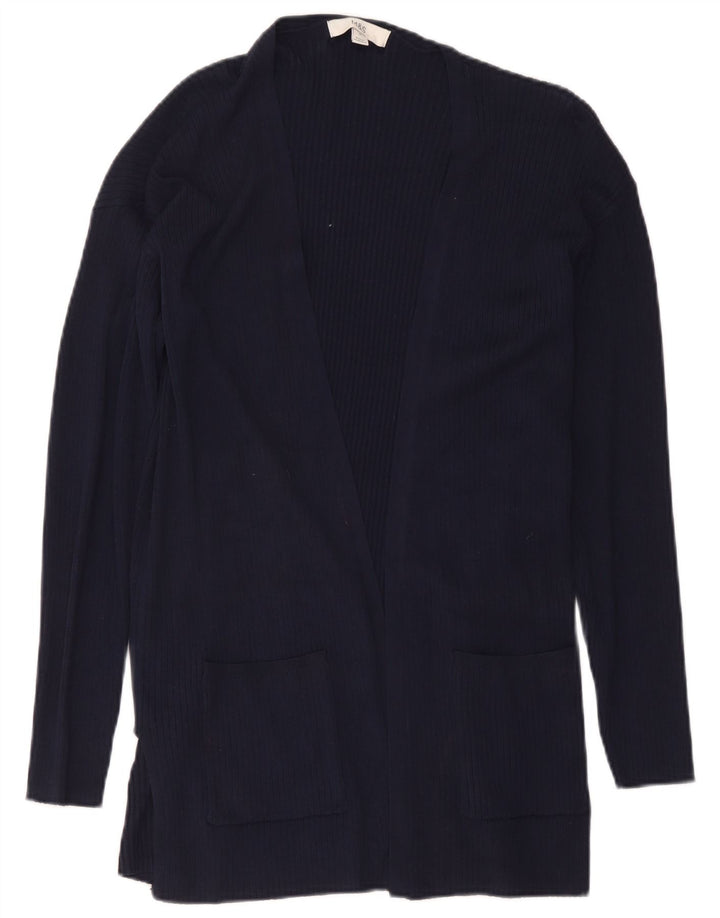 Marks & Spencer Damen Longline Cardigan Pullover UK 14 Medium Navy Blue Cla