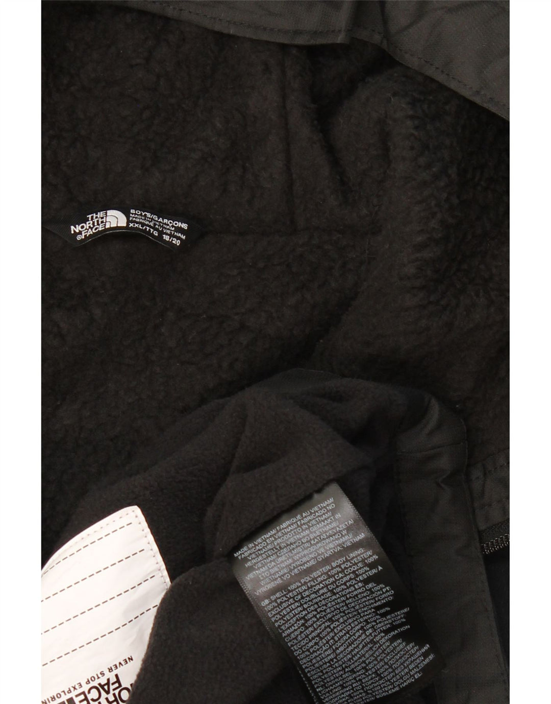 THE NORTH FACE Jungen-Windbreakerjacke mit Kapuze, 15–16 Jahre, 2XL, Schwarz