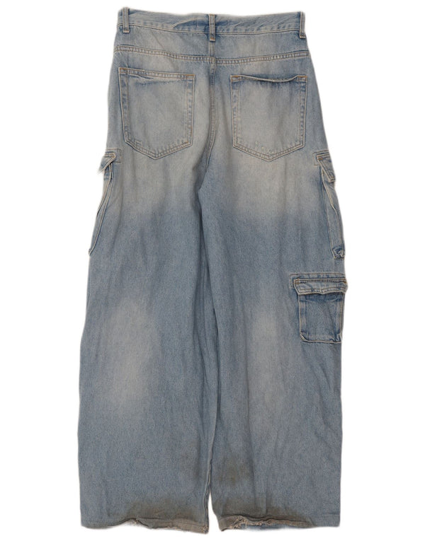 Zara Herren Cargo Wide Leg Jeans EU 40 Medium W31 L29 Blau