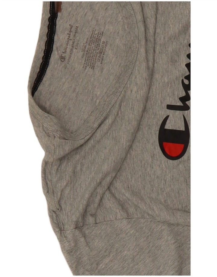 Champion Herren Grafik T-Shirt Top 2XL Grau Baumwolle