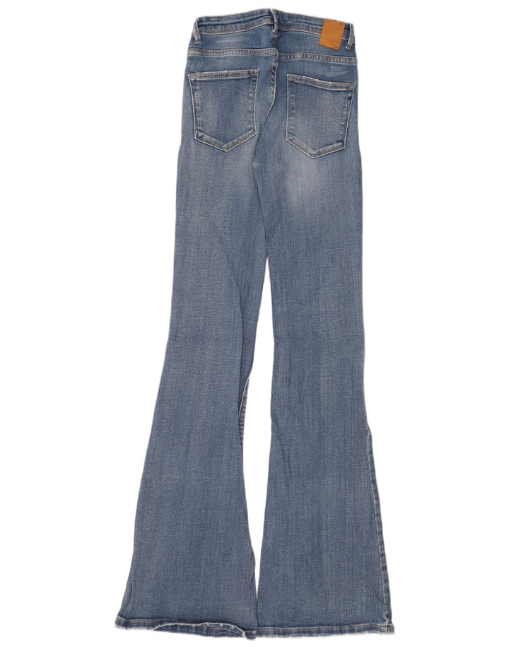 Zara Damen Schlagjeans EU 34 2XS W24 L37 Blaue Baumwolle