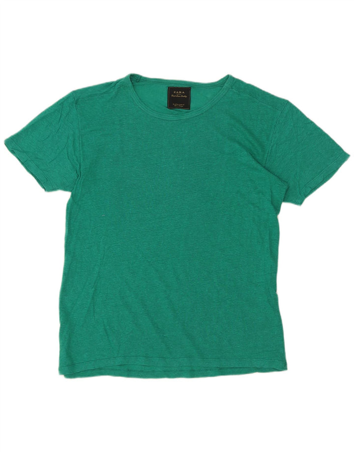 Zara Herren T-Shirt Top Small Grün