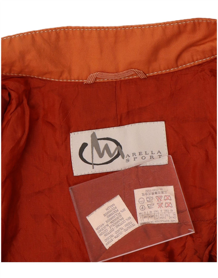 Marella Damen Bomberjacke UK 12 Mittelorange Baumwolle