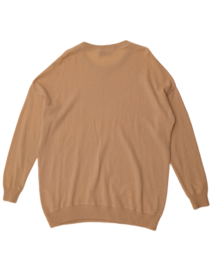 Elisabetta Franchi Damen Pullover mit Rundhalsausschnitt IT 40 Small Beige