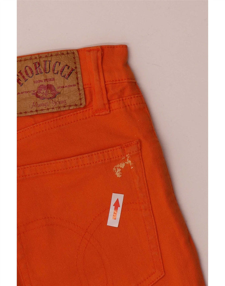 Fiorucci Damen Slim Jeans W28 L30 Orange Baumwolle