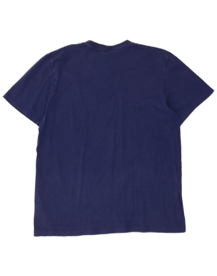 ADIDAS Herren T-Shirt Top Large Marineblau Baumwolle