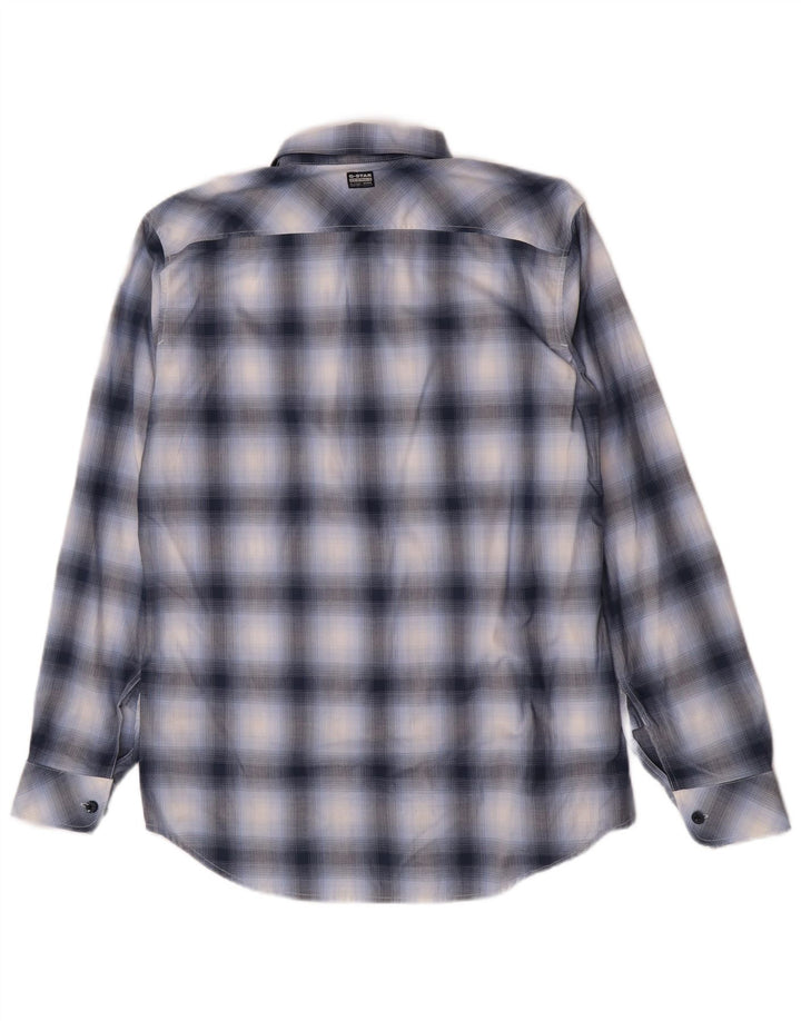 G-Star Herren Slim Fit Hemd, groß, blau kariert, Baumwolle