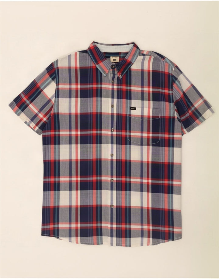 Lee Herren-Kurzarmhemd mit normaler Passform, 2XL, mehrfarbig kariert