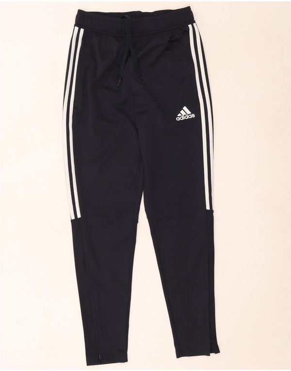 Adidas Damen Aeroready Trainingshose UK 10 Small Marineblau Polyester