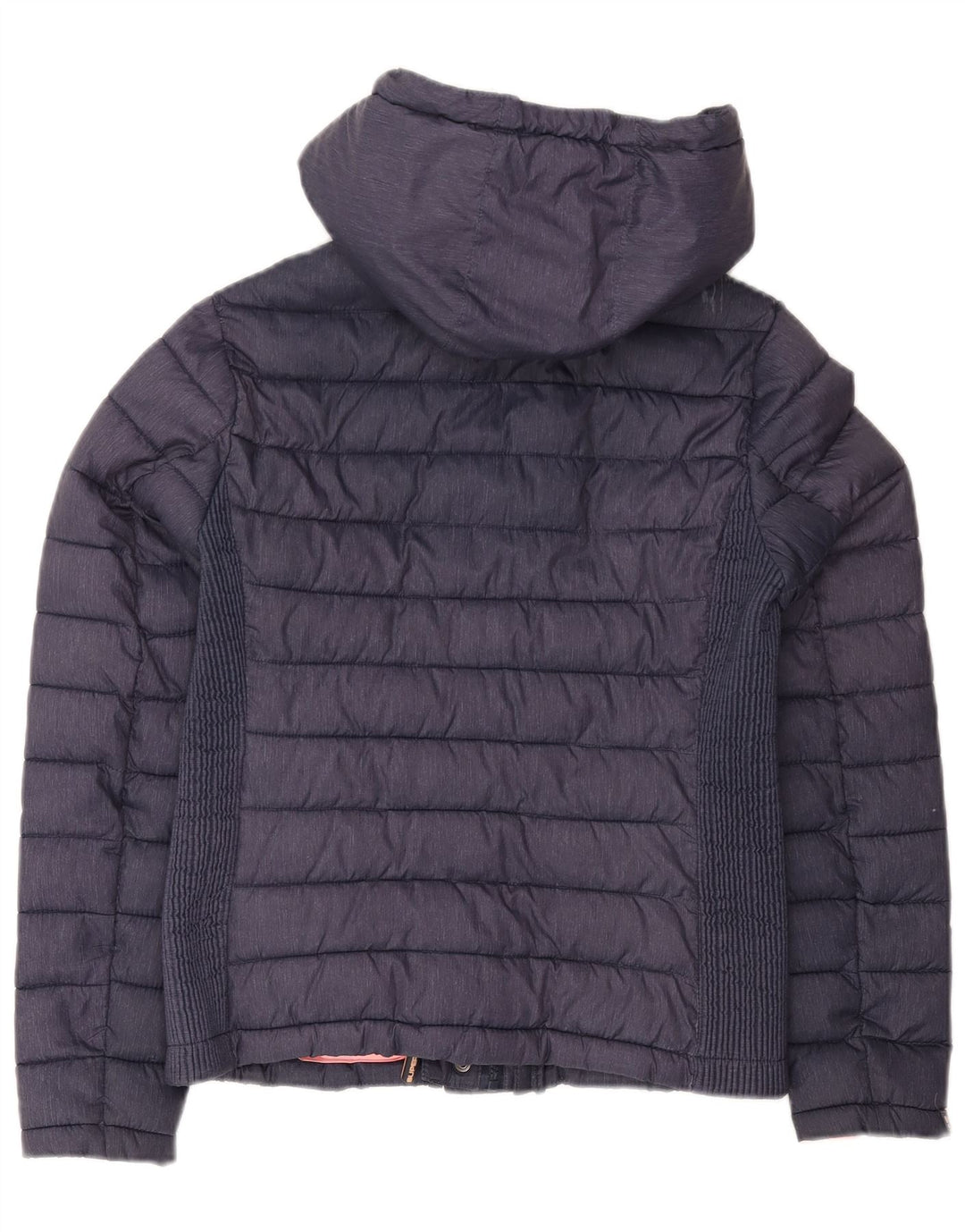 Superdry Wattierte Jacke mit Kapuze für Damen, UK 14, Größe L, Marineblau, Polyester