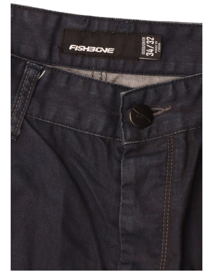 FISHBONE Herren Straight Jeans W34 L30 Marineblau