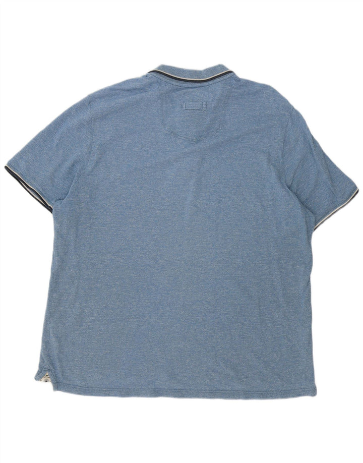 Fat Face Herren-Poloshirt 3XL, blau gestreift, Baumwolle