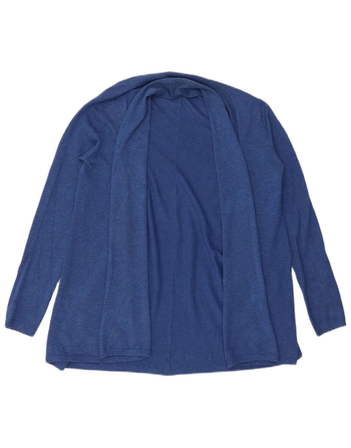 ZARA Womens Open Cardigan Sweater UK 12 Medium Blue