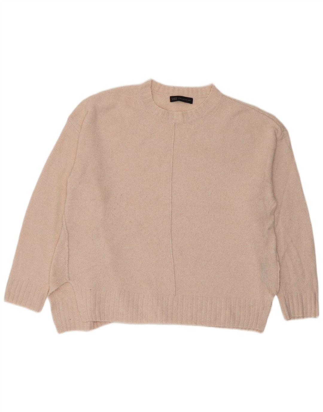 Marks & Spencer Damen-Pullover, übergroß, Rundhalsausschnitt, Gr. 16, Rosa