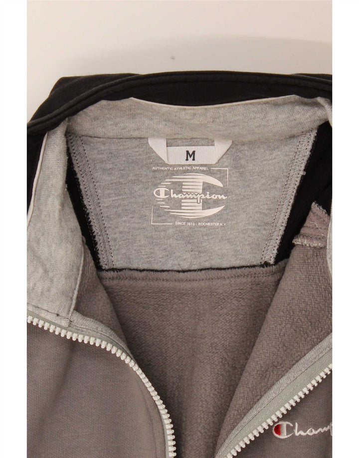 Champion Herren-Trainingsanzug-Oberjacke, Mittelgrau, Farbblock