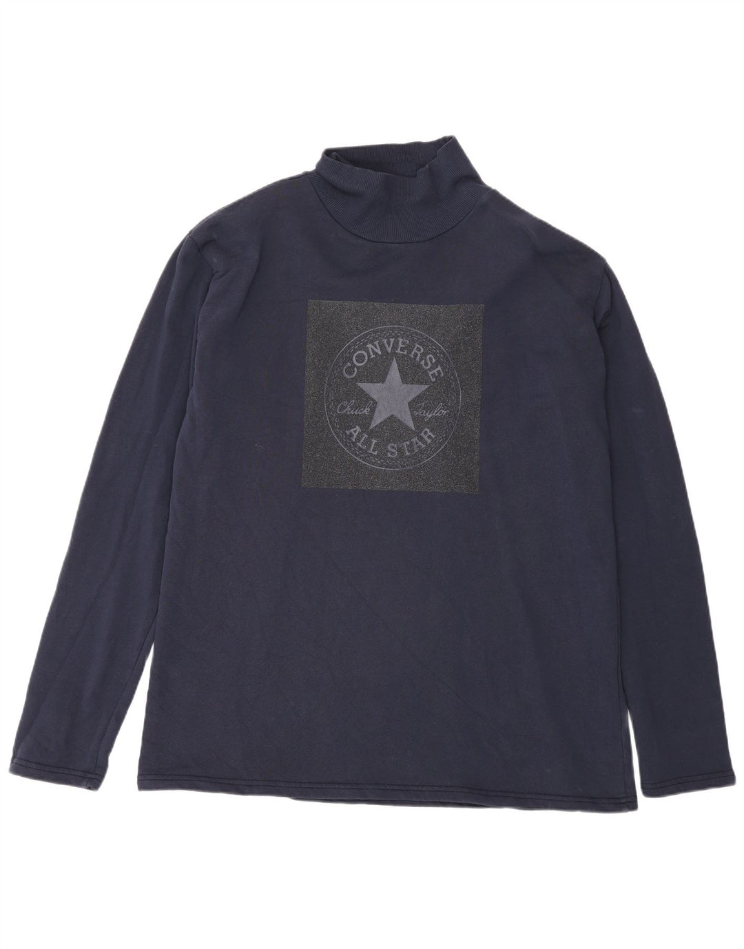 Converse Herren Graphic Top Langarm XL Marineblau Baumwolle