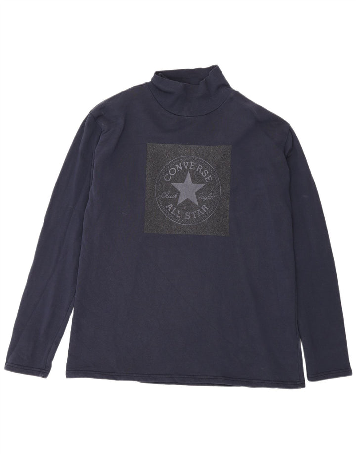Converse Herren Graphic Top Langarm XL Marineblau Baumwolle