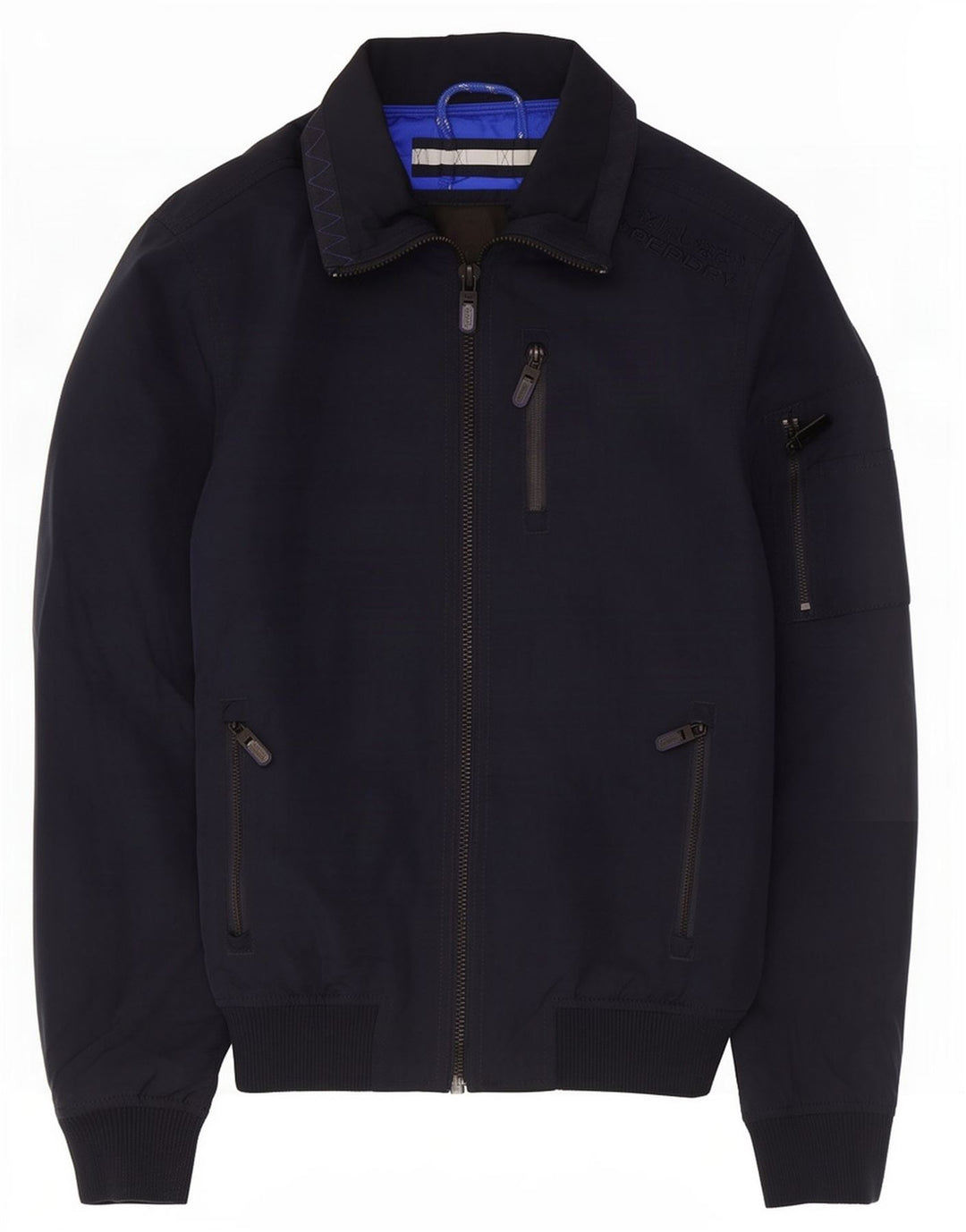 Superdry Herren Bomberjacke UK 36 Small Marineblau Polyester
