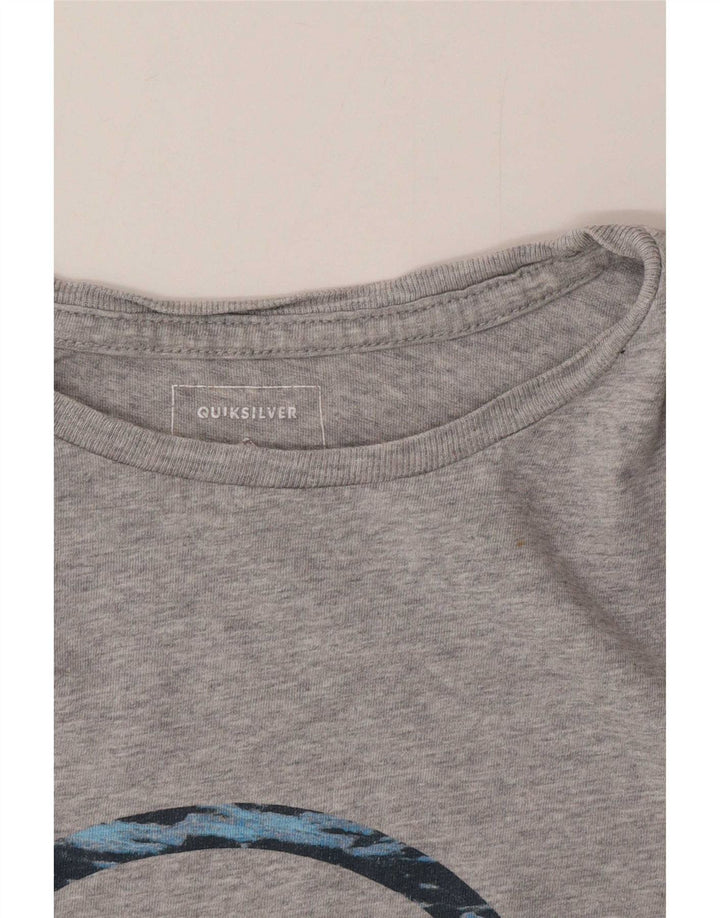 Quiksilver Herren-T-Shirt mit Grafik, Größe L, Grau