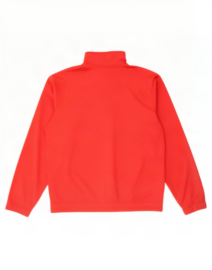 Asics Jungen-Sweatshirt mit Reißverschluss am Hals, 13–14 Jahre, rotes Polyester