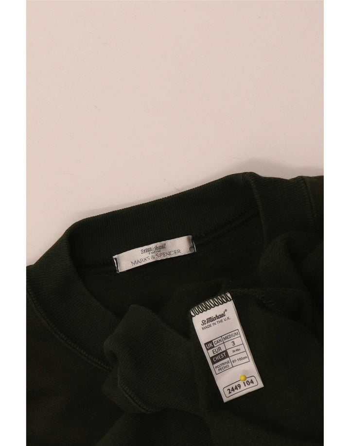 Marks & Spencer Herren-Sweatshirt-Pullover, mittlere Khaki-Baumwolle
