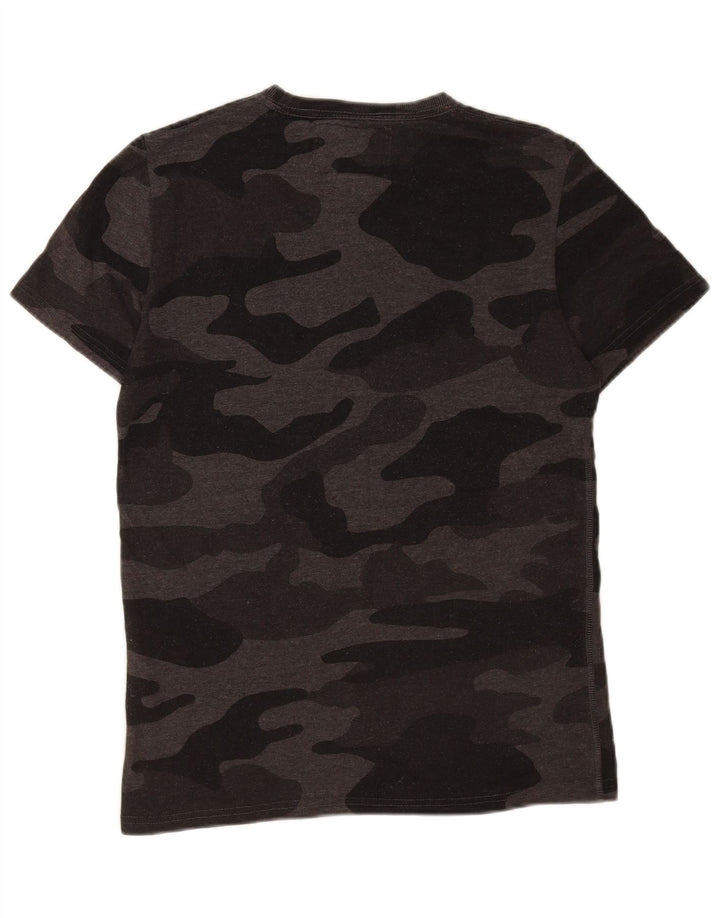 Superdry Herren T-Shirt Top Small Grau Baumwolle