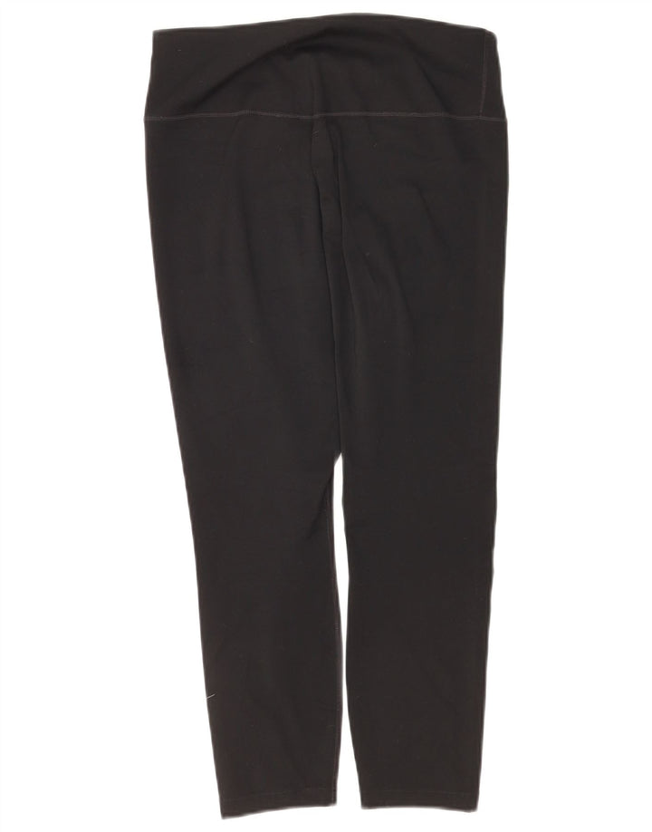 Nike Damen Dri Fit Capri Leggings UK 12 Medium Schwarz Polyester