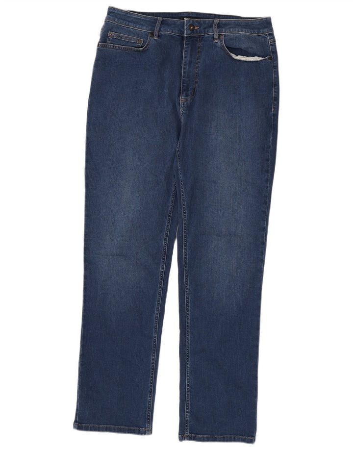 Rohan Herren Straight Jeans W34 L30 Blaue Baumwolle