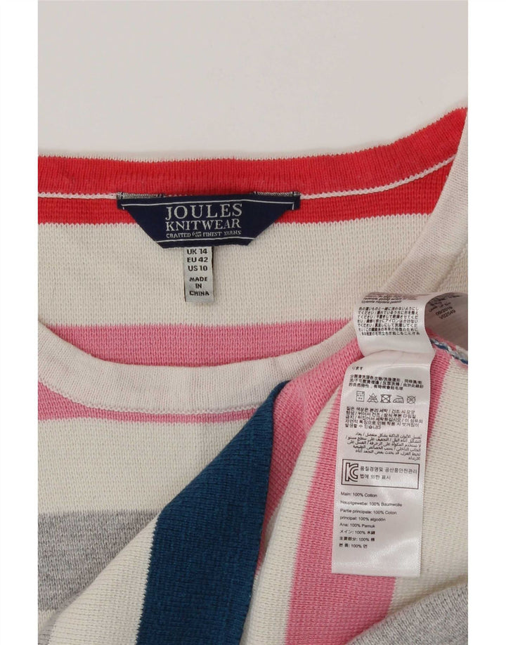 Joules Damen-Blusenoberteil, UK-Größe 44, groß, mehrfarbig gestreift